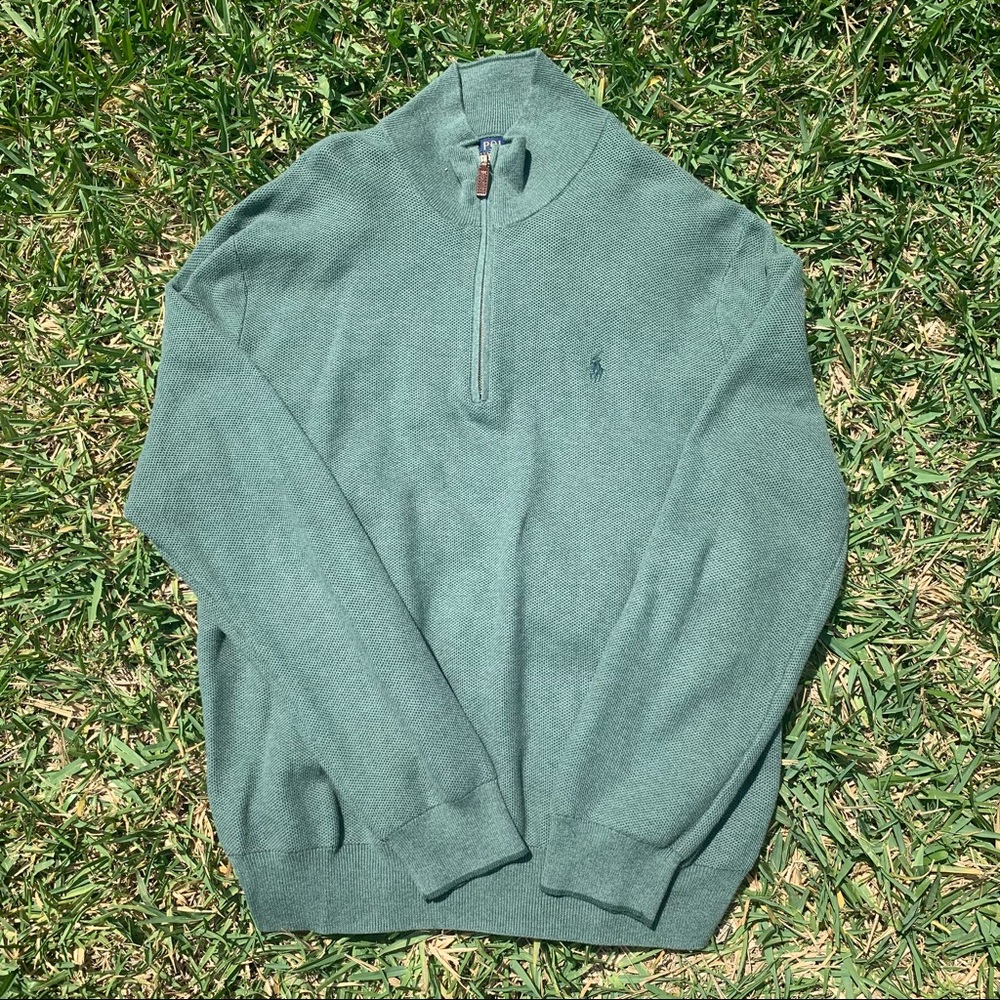 Polo Ralph Lauren Green Quarter Zip Pullover XL